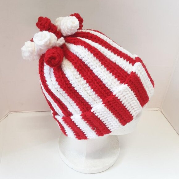 Handmade Crochet Novelty Candy Cane Christmas Beanie New main image 5